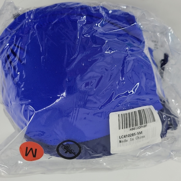 New 2 Piece Bikini Boy Shorts Blue Patchwork Set M - Picture 7 of 9